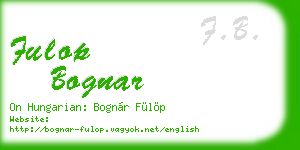 fulop bognar business card