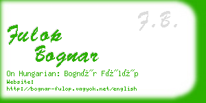 fulop bognar business card